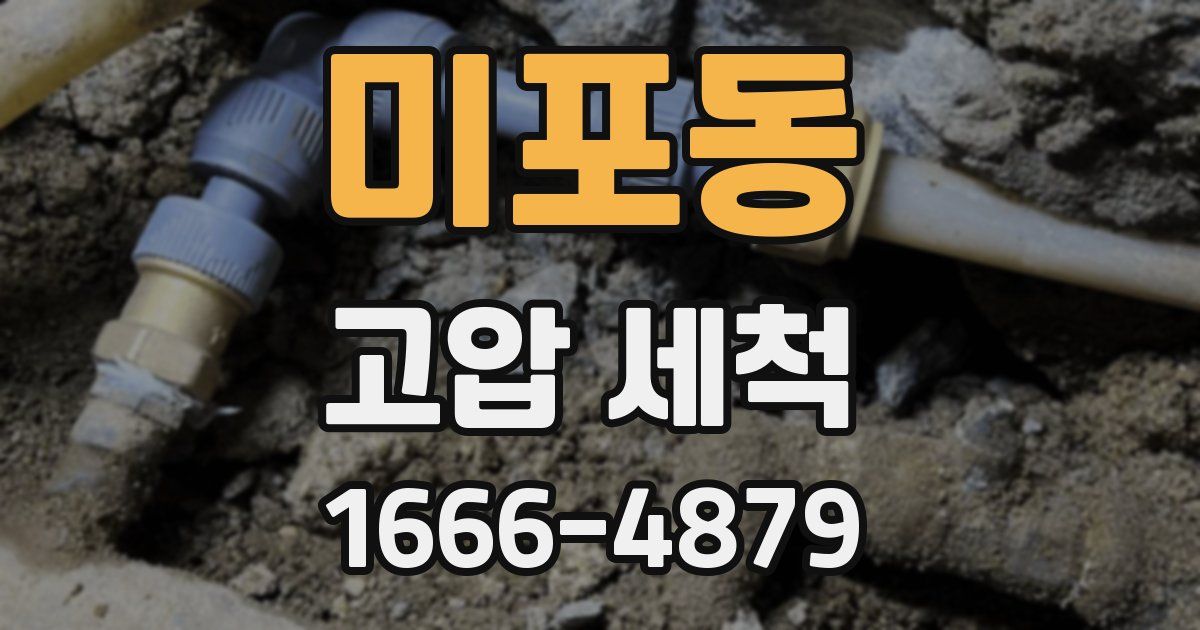 미포동 고압 세척
