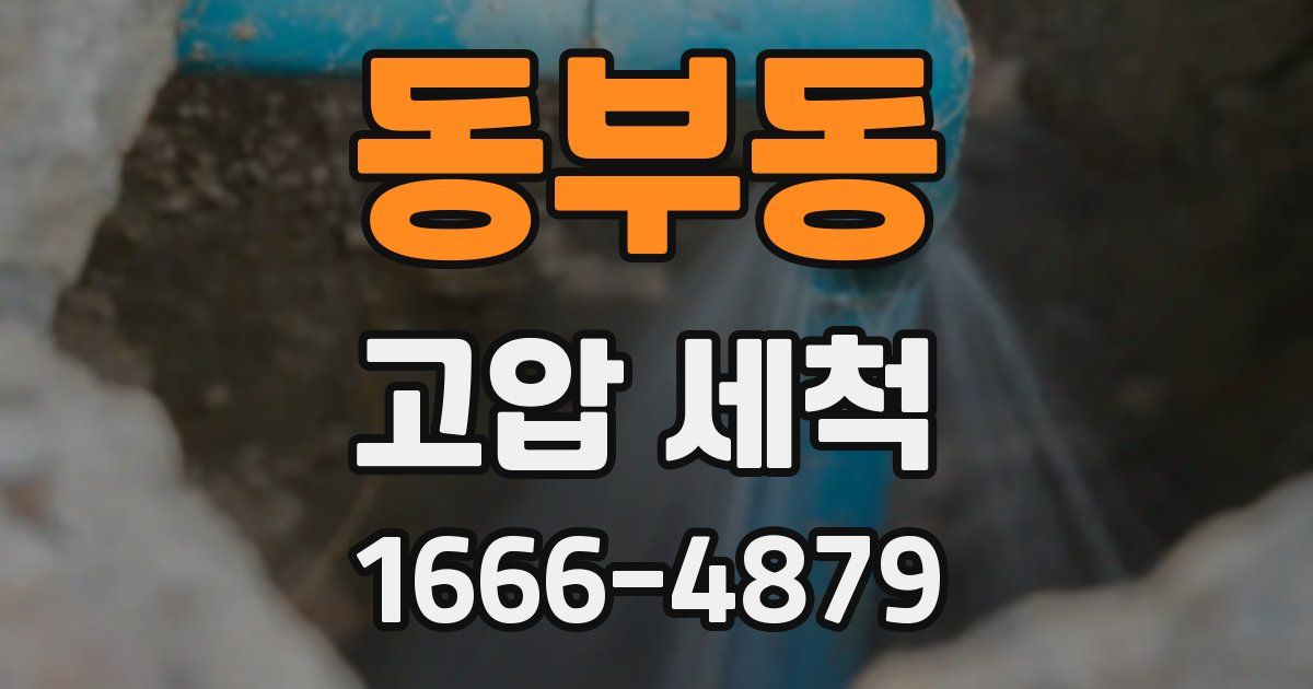 동부동 고압 세척