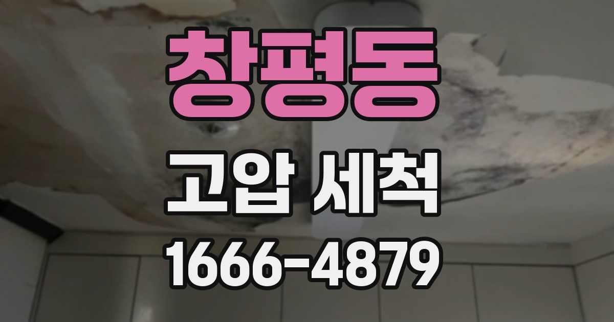 창평동 고압 세척