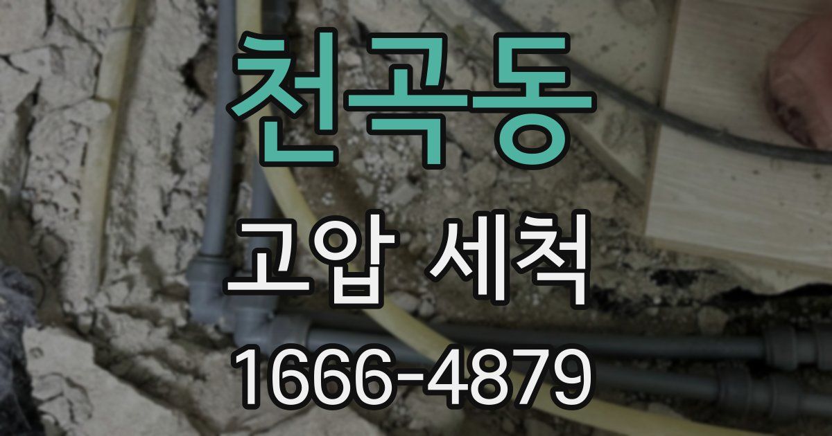 천곡동 고압 세척