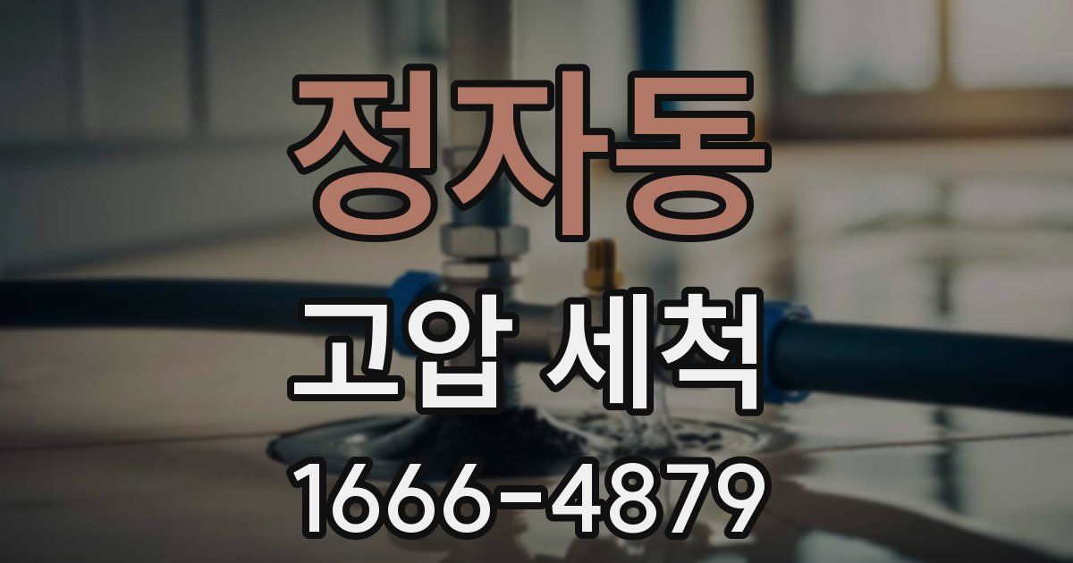 정자동 고압 세척