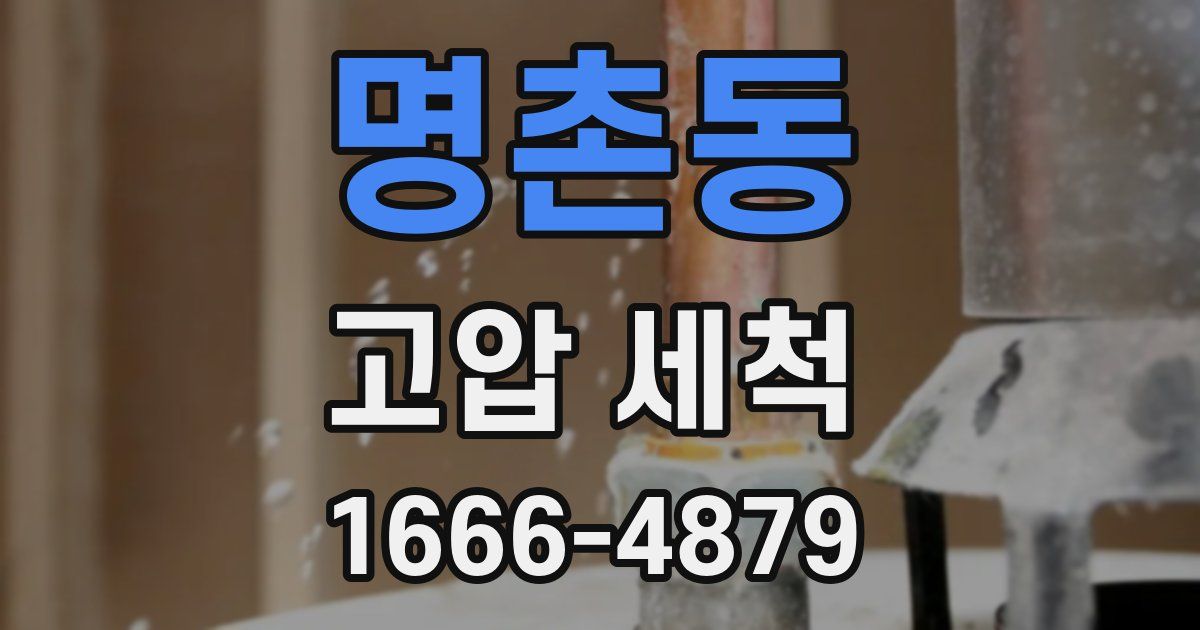 명촌동 고압 세척