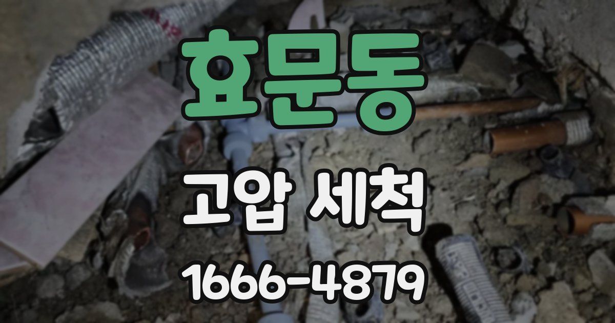 효문동 고압 세척