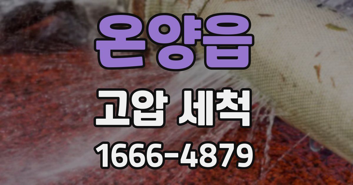 온양읍 고압 세척