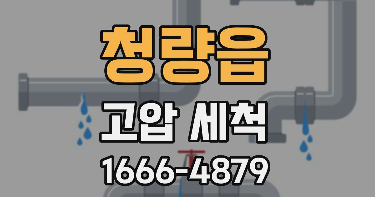 청량읍 고압 세척