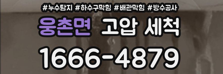 웅촌면 고압 세척