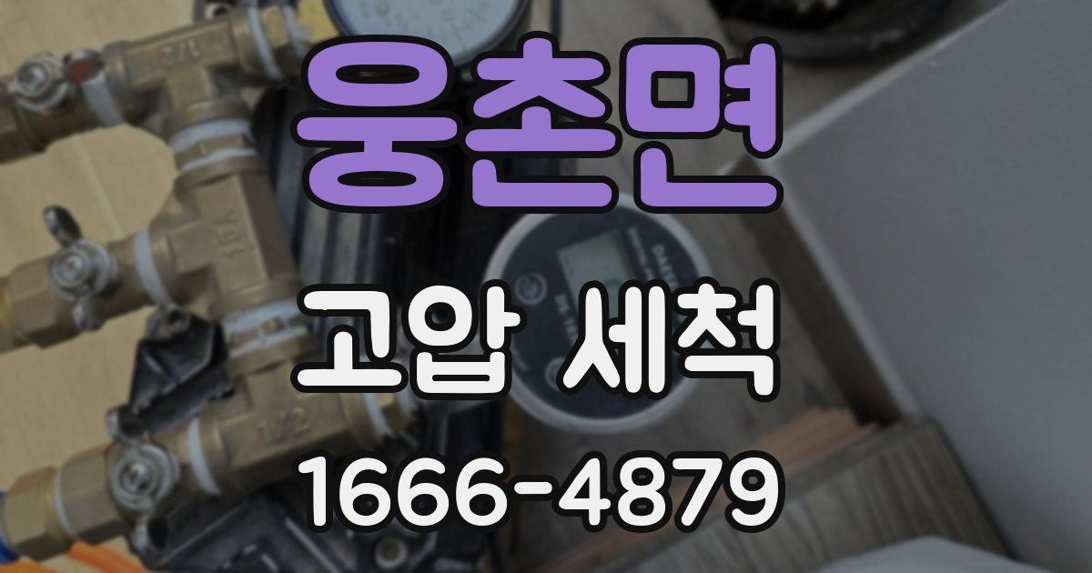 웅촌면 고압 세척