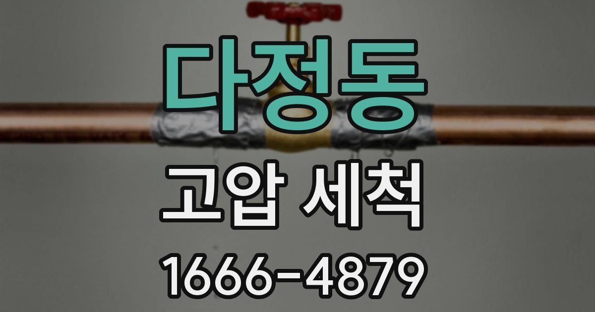 다정동 고압 세척