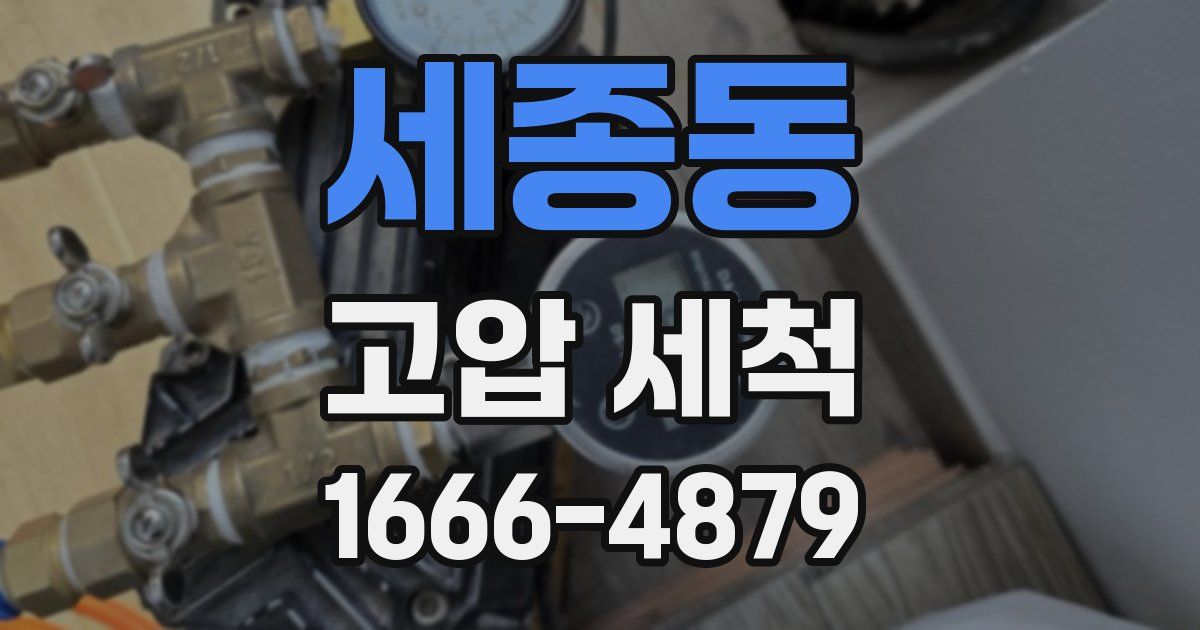 세종동 고압 세척