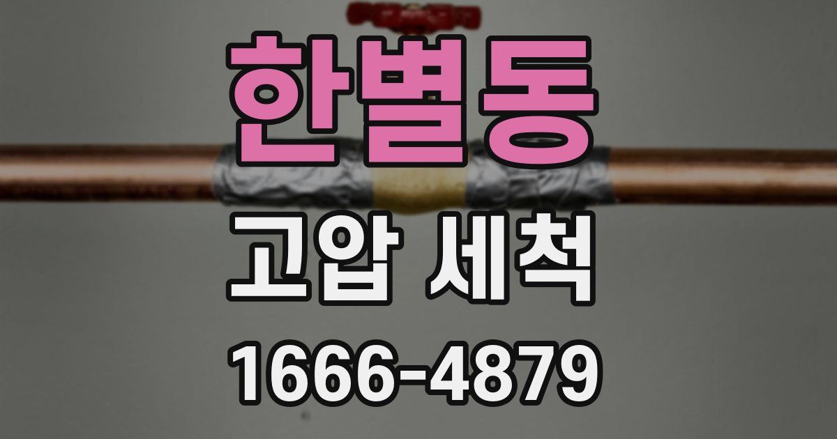 한별동 고압 세척