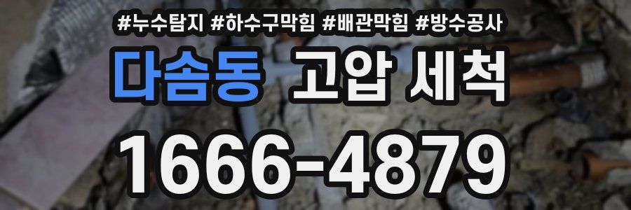 다솜동 고압 세척