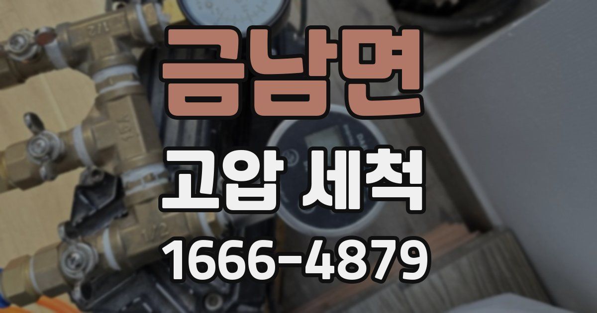 금남면 고압 세척