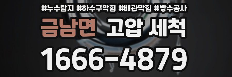 금남면 고압 세척