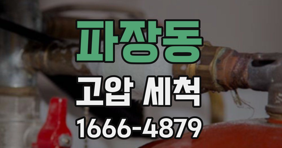 파장동 고압 세척
