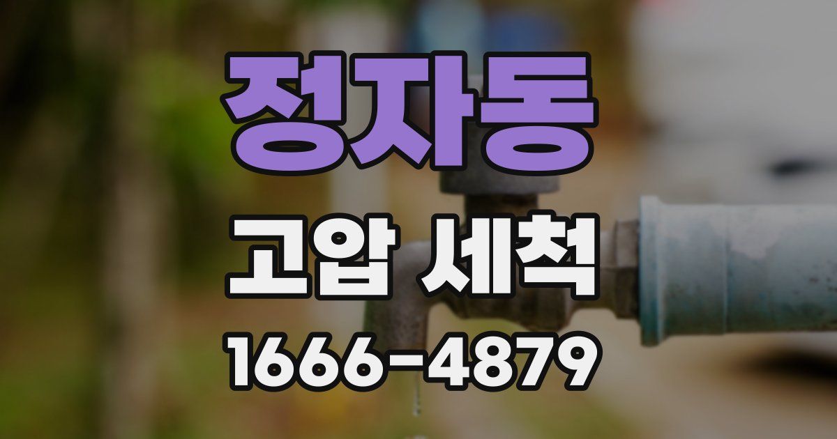 정자동 고압 세척