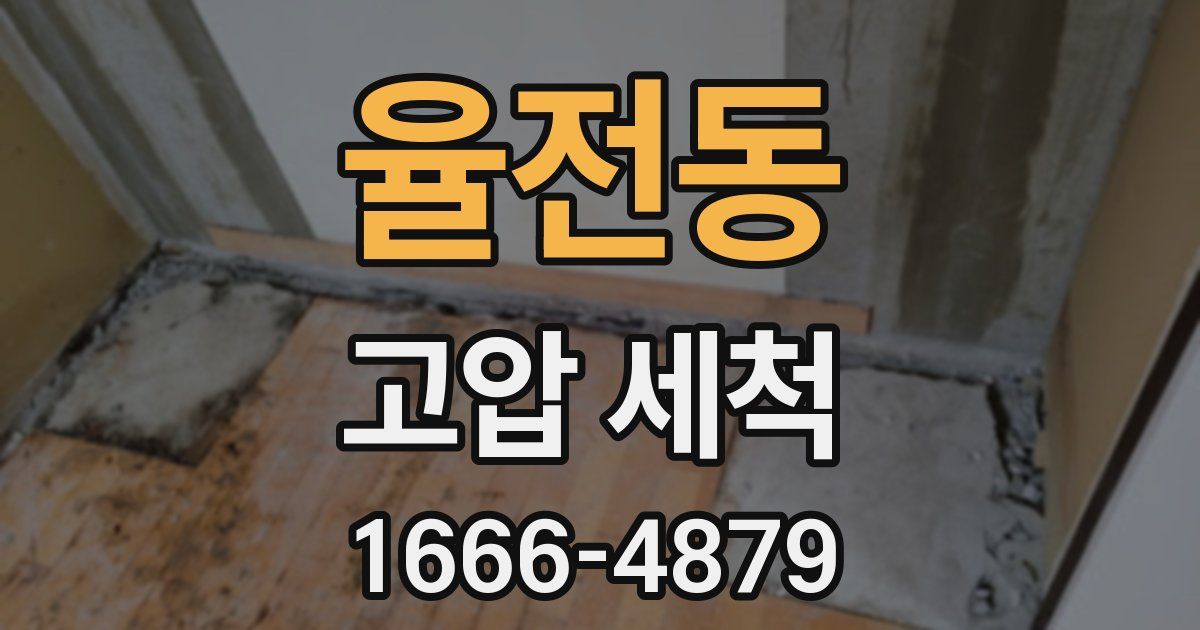 율전동 고압 세척