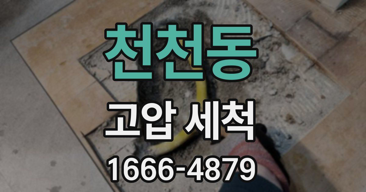 천천동 고압 세척