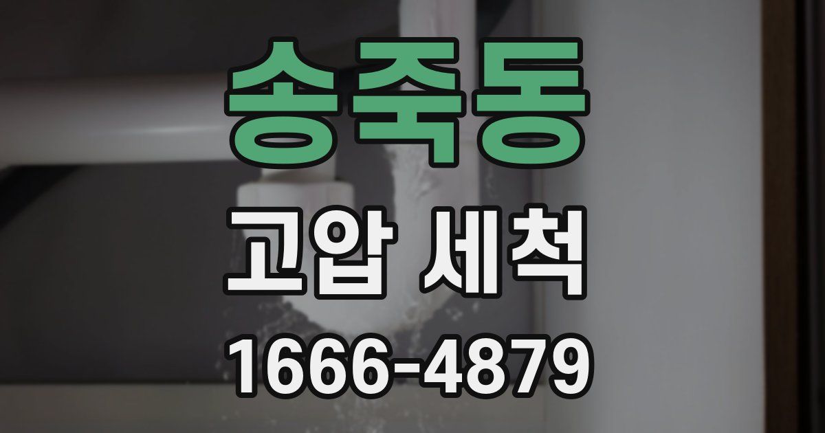 송죽동 고압 세척