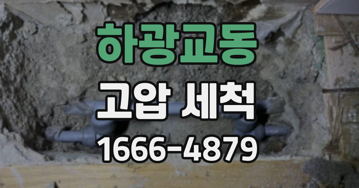 하광교동 고압 세척
