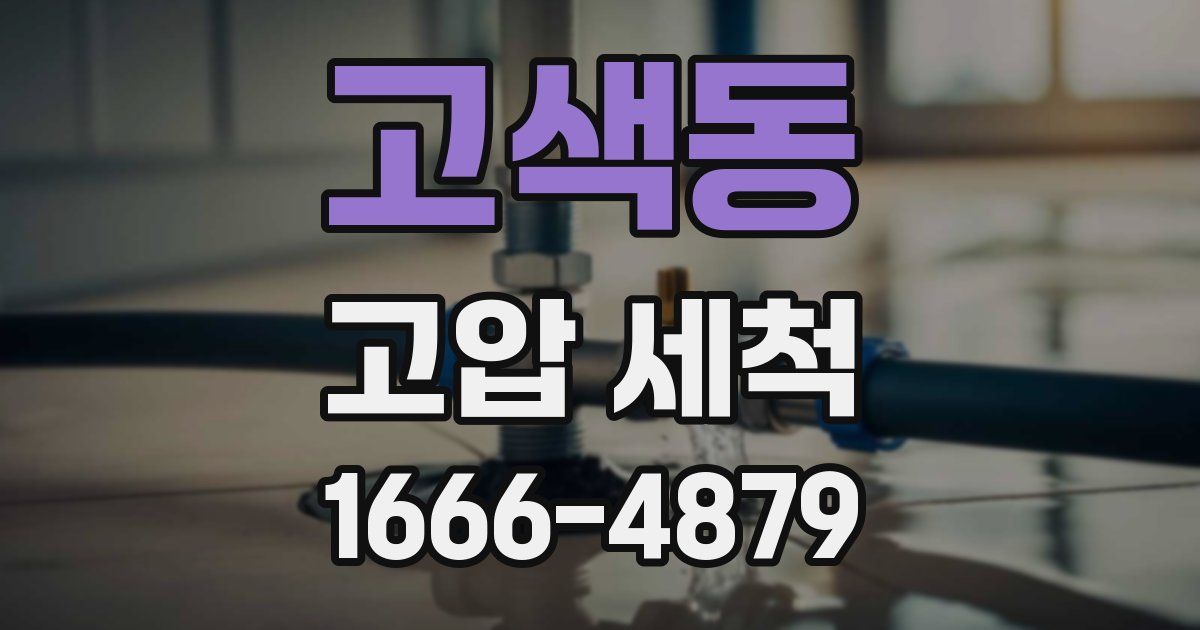 고색동 고압 세척