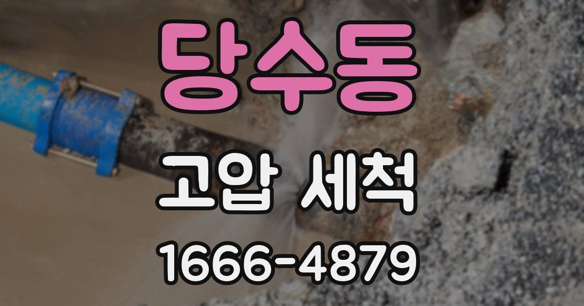 당수동 고압 세척