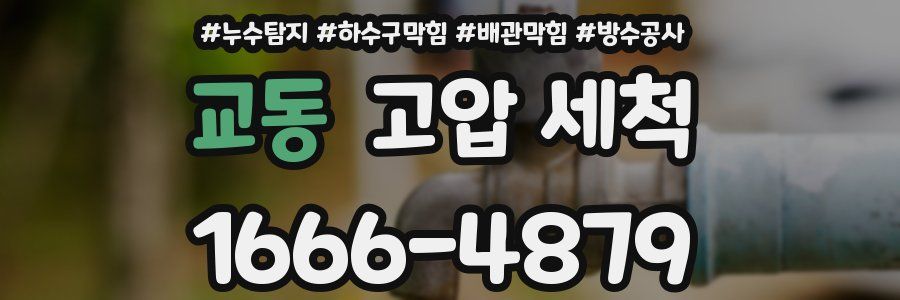 교동 고압 세척