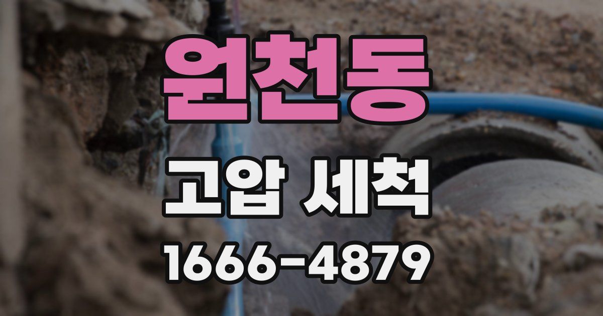 원천동 고압 세척