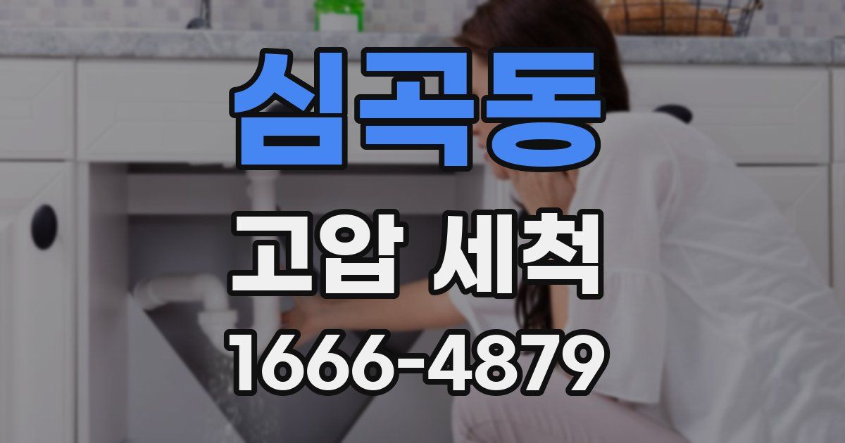심곡동 고압 세척