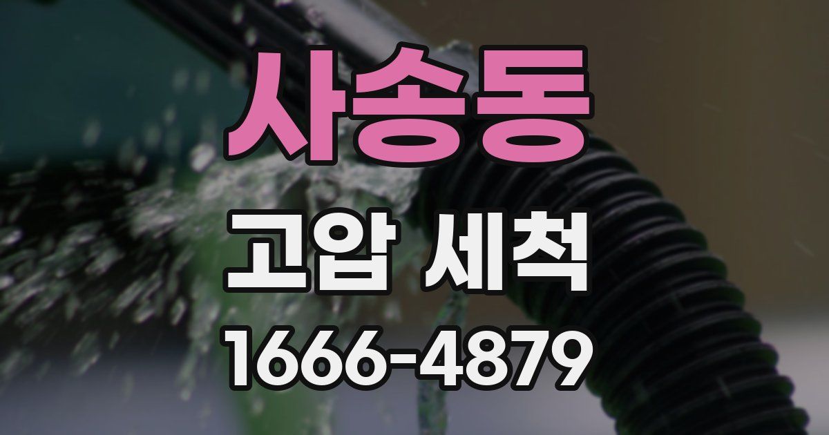 사송동 고압 세척