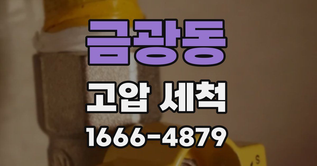 금광동 고압 세척