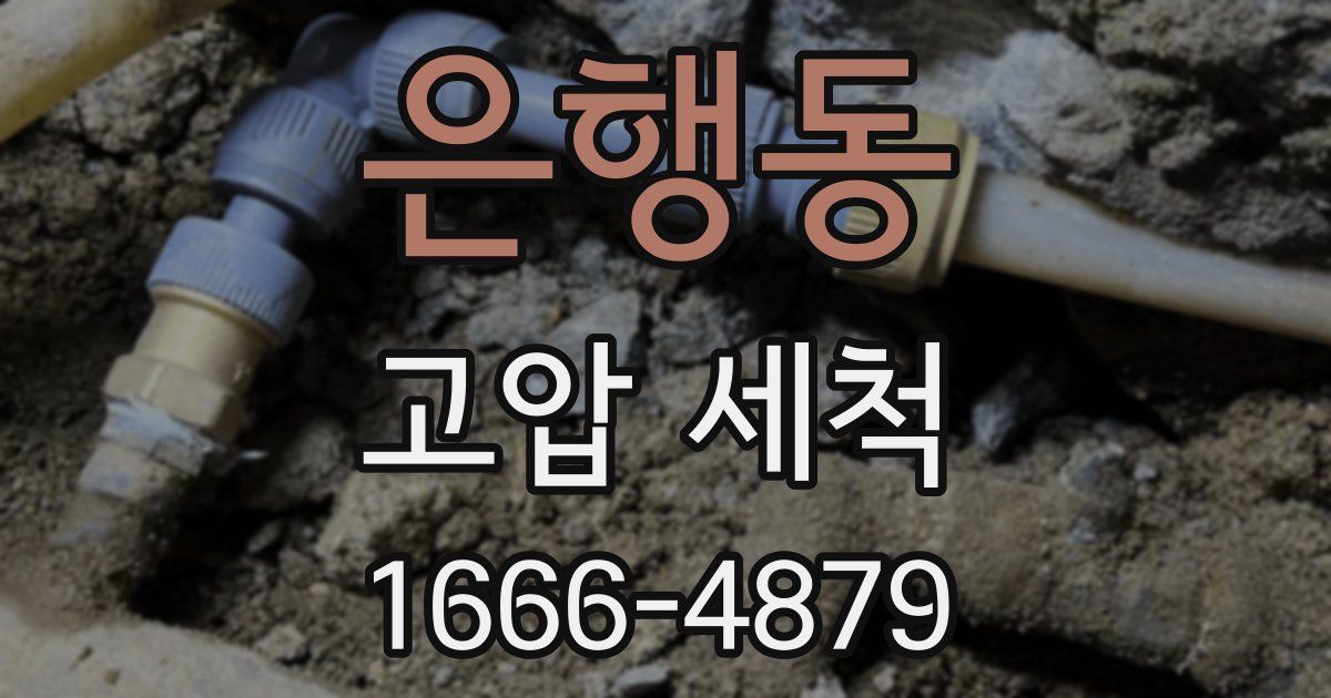 은행동 고압 세척