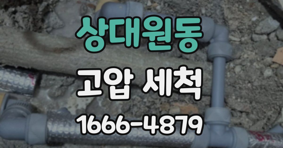 상대원동 고압 세척