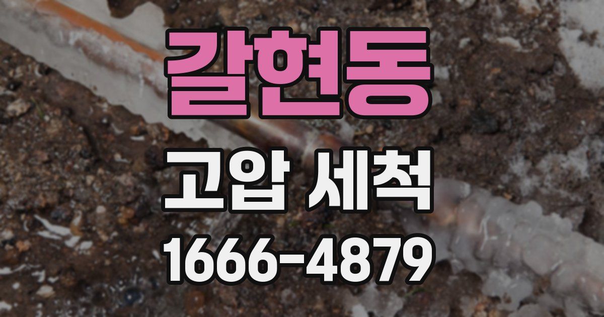 갈현동 고압 세척