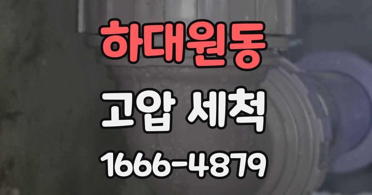 하대원동 고압 세척