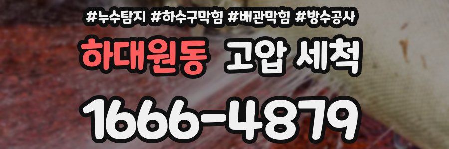 하대원동 고압 세척