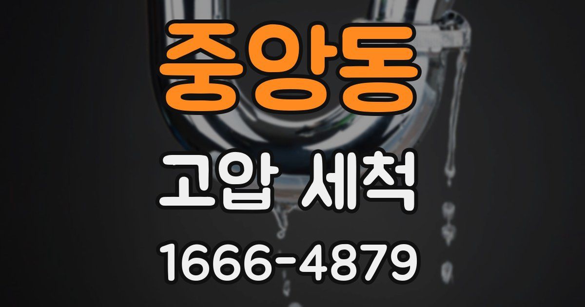 중앙동 고압 세척