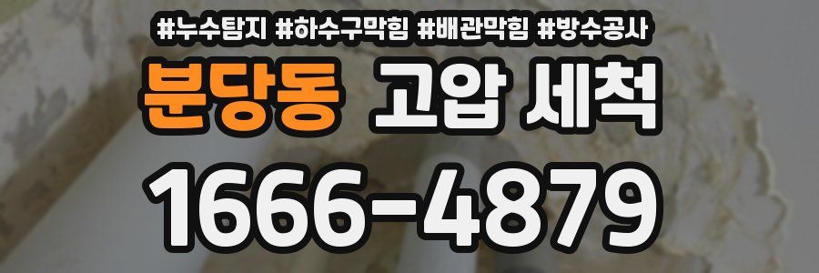 분당동 고압 세척