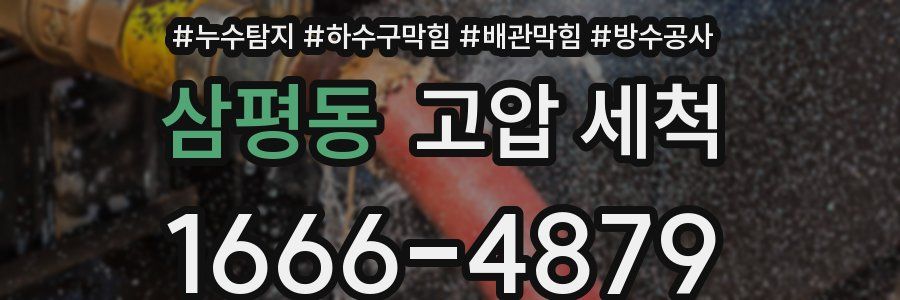 삼평동 고압 세척