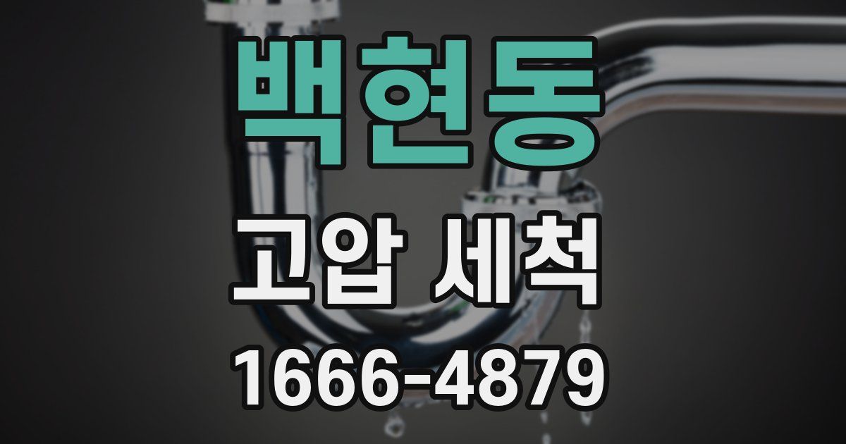 백현동 고압 세척