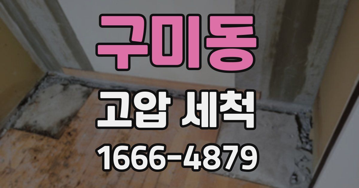 구미동 고압 세척