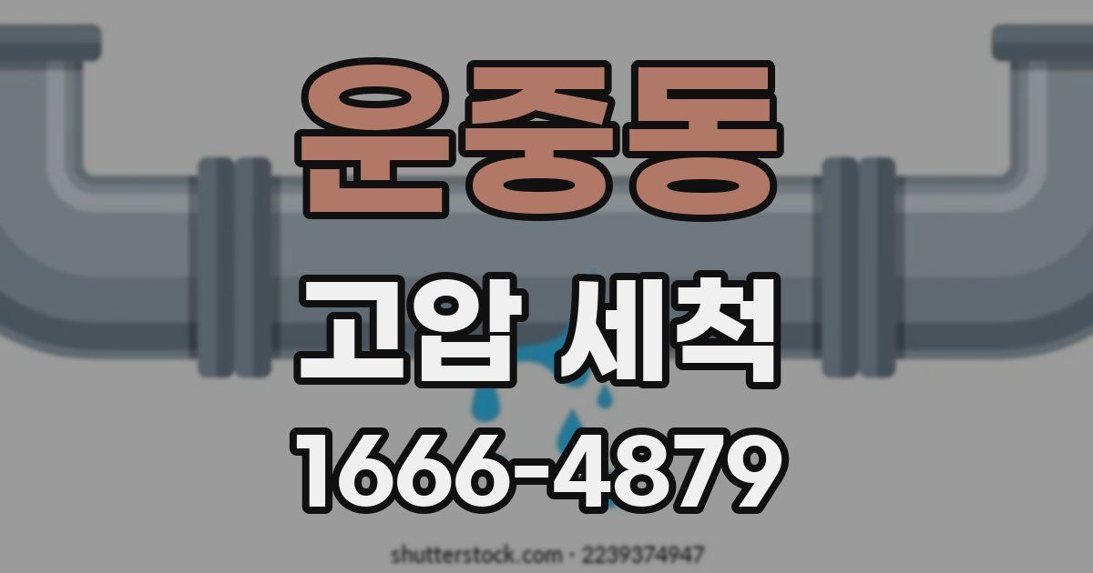 운중동 고압 세척