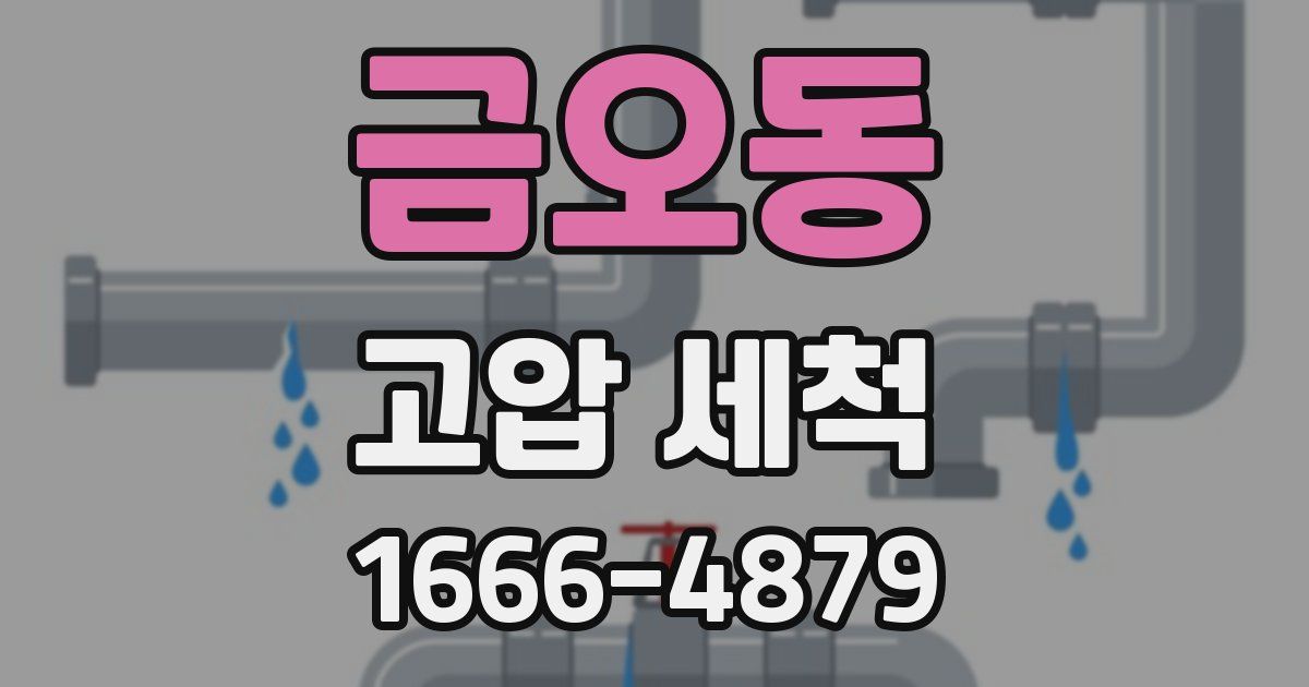 금오동 고압 세척