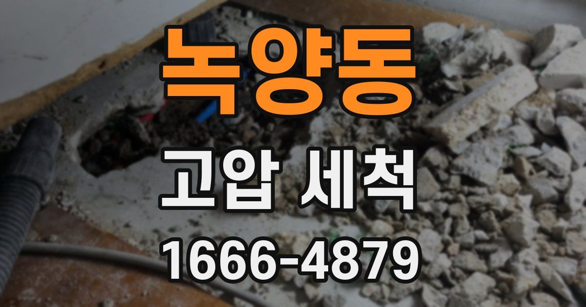 녹양동 고압 세척