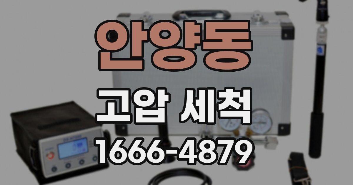 안양동 고압 세척