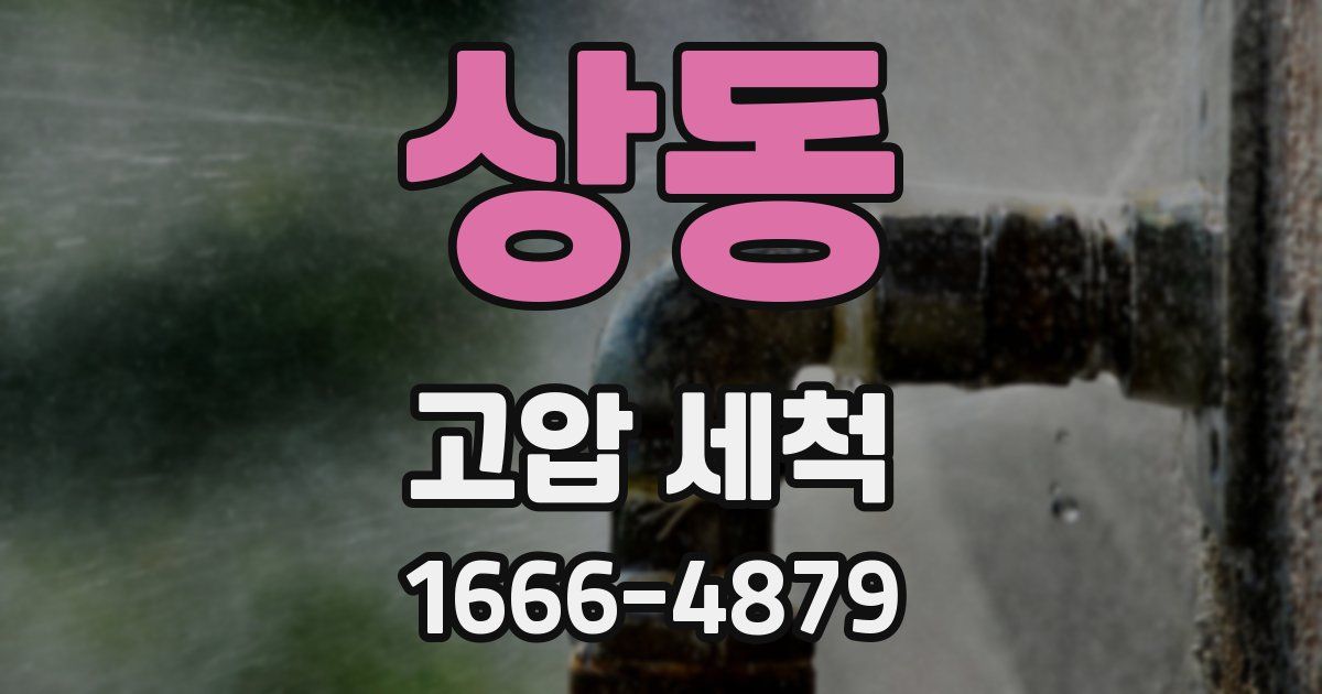 상동 고압 세척