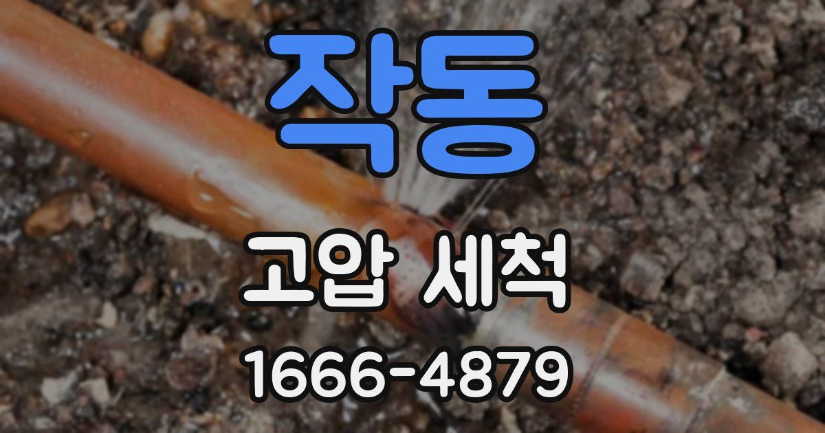 작동 고압 세척