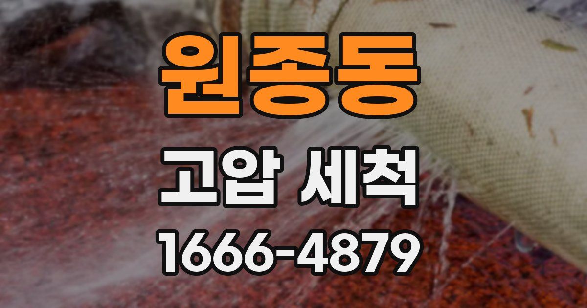 원종동 고압 세척