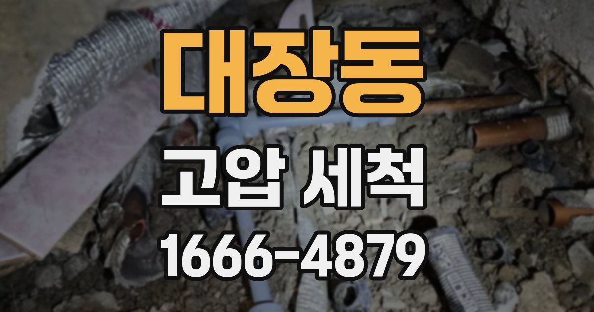 대장동 고압 세척