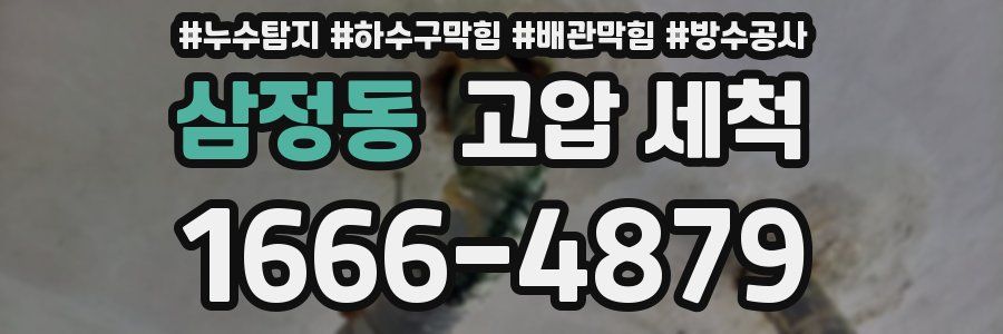 삼정동 고압 세척