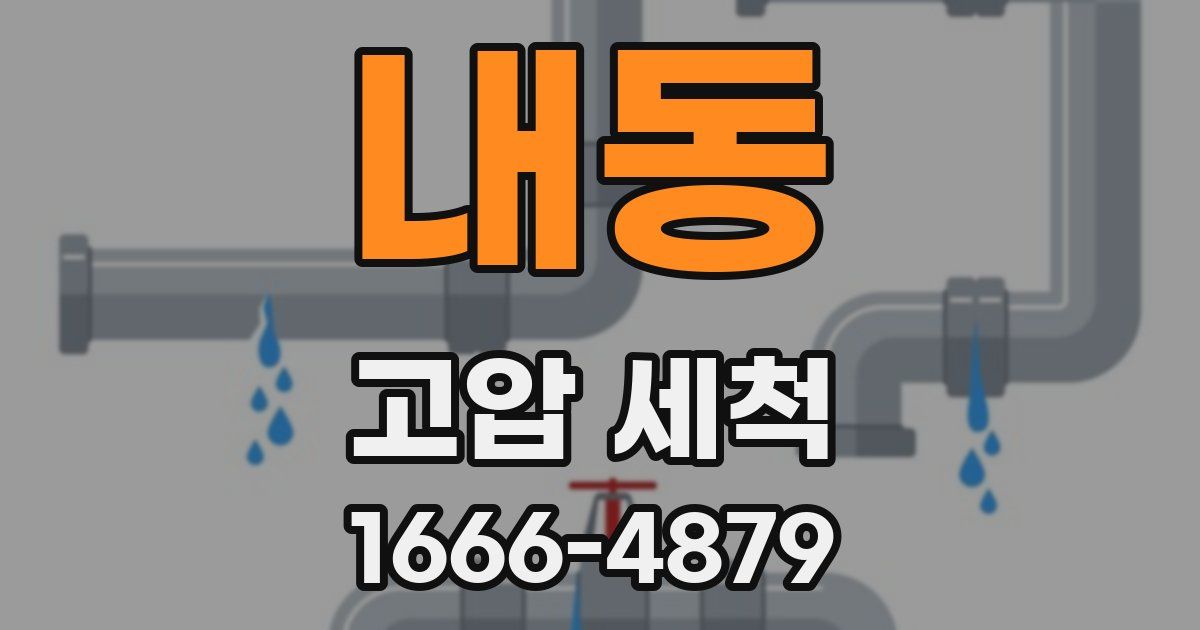 내동 고압 세척